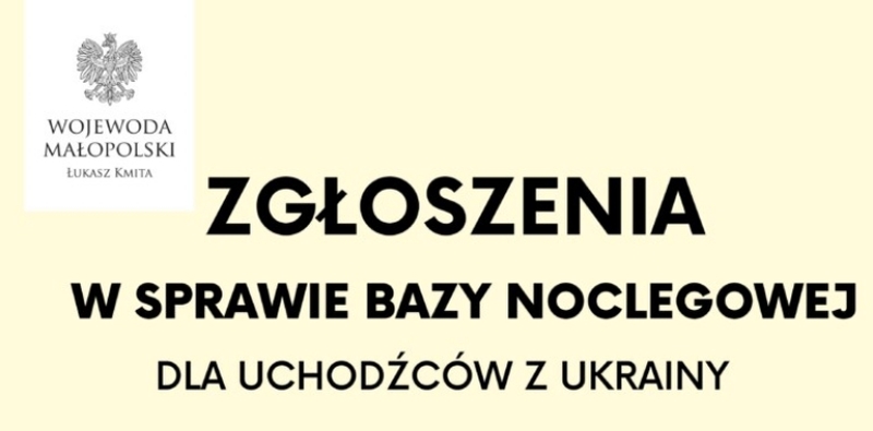 Zgłoszenia w sprawie bazy noclegowej dla uchodźców z Ukrainy